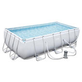 Bestway 4.04m x 2.01m x 1m Power Steel™ Frame Pool with 530gal Cartridge Filter Pump - 56426 + FREE SOLAR POOL COVER NO.2