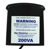 Spa Electrics 12v 200AV / 200W Pool Light Dual Transformer