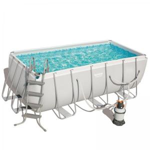 Bestway 4.12m x 2.01m x 1.22m Power Steel™ Frame Pool with 800gal Sand Filter Pump - 56661