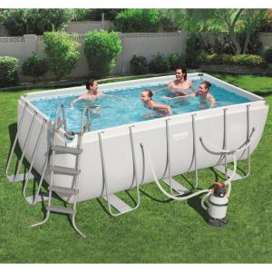 Bestway 4.12m x 2.01m x 1.22m Power Steel™ Frame Pool with 800gal Sand Filter Pump - 56661