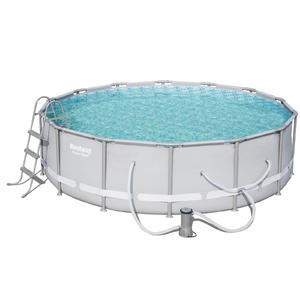 Bestway 4.27m x 1.07m Power Steel™ Frame Pool with 800gal Cartridge Filter Pump - 56643 - FREE SOLAR POOL COVER NO.9