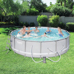 Bestway 4.27m x 1.07m Power Steel™ Frame Pool with 800gal Cartridge Filter Pump - 56643 - FREE SOLAR POOL COVER NO.9