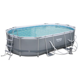 Bestway 4.88m x 3.05m x 1.07m Power Steel™ Oval Pool Set with 800gal Cartridge Filter - 56450