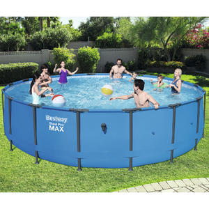 Bestway 5.49m x 1.22m Steel Pro MAX Frame Pool with 1500gal Cartridge Filter Pump - 56463