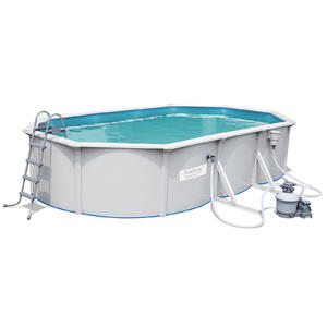 Bestway 6.1m x 3.6m x 1.2m Hydrium™ Oval Steel Wall Pool with 1000gal Sand Filter Pump - 56370