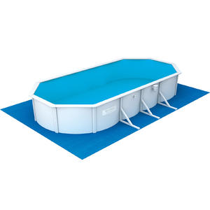 Bestway 7.4m x 3.6m x 1.2m Hydrium™ Oval Steel Wall Pool with 1500gal Sand Filter Pump - 56606 - FREE SOLAR POOL COVER NO.6