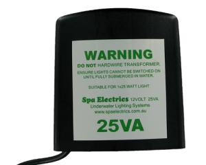 Spa Electrics 12v 25AV / 25W Pool Light Transformer