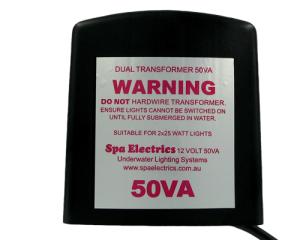 Spa Electrics 12v 50AV / 50W Pool Light Dual Transformer